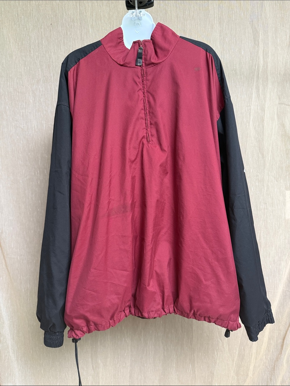 Nike Burgundy & Black Half-Zip Pullover